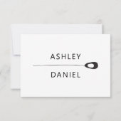 様式化された孔雀の羽の結婚式の日付を保存 セーブザデート (裏面)