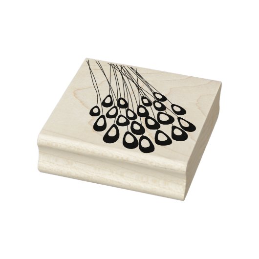 様式化された孔雀の羽モダンゴムスタンプ ラバースタンプ (スタンプ)