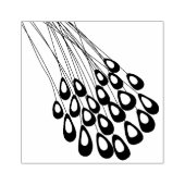 様式化された孔雀の羽モダンゴムスタンプ ラバースタンプ (インプリント)