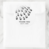 様式化された孔雀の羽モダンメッセージカード ラウンドシール (バッグ)