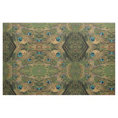 様式化された孔雀の羽 ファブリック (ファットクウォーター)