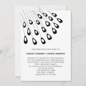 様式化された孔雀モダンの羽結婚の 招待状 (正面)