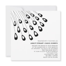 様式化された孔雀モダンの羽結婚の