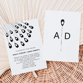 様式化された孔雀モダンの羽結婚の 招待状