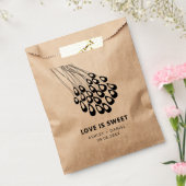 様式化された孔雀モダン羽結婚の羽 フェイバーバッグ (封をした状態)