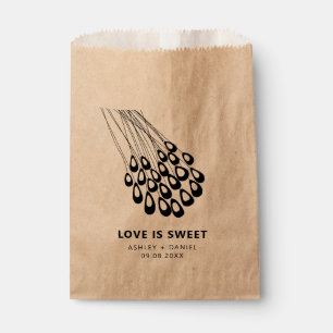 様式化された孔雀モダン羽結婚の羽 フェイバーバッグ