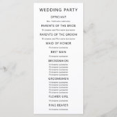 様式化された孔雀モダン羽結婚の羽 プログラム (裏面)