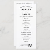 様式化された孔雀モダン羽結婚の羽 プログラム (正面/裏面)