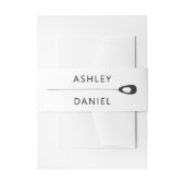 様式化された孔雀モダン羽結婚の羽 招待状ベリーバンド (正面例)