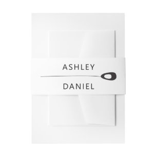 様式化された孔雀モダン羽結婚の羽 招待状ベリーバンド