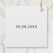 様式化された孔雀モダン羽結婚金箔 フェイバータグ (裏面)