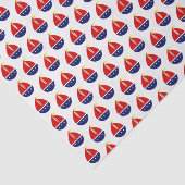 様式化された帆船レッドブルーイエロー 薄葉紙 (詳細)