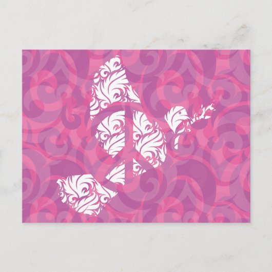 様式化された平和の鳩 ポストカード (正面)