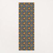 様式化された手描きボーホサンムーンスターズブルー ヨガマット (正面)