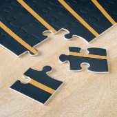 様式化された日月、暗い海のイラストレーション。 ジグソーパズル (側面)