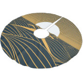 様式化された日月、暗い海のイラストレーション。 ブラッシュドポリエステルツリースカート (アングル)