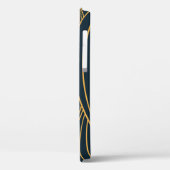 様式化された日月、暗い海のイラストレーション。 Case-Mate iPhoneケース (裏面 / 左)