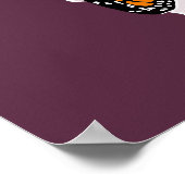 様式化された昆虫（昆虫）オオカバマダラ、モナーク蝶オレンジバイオレット ポスター (角)