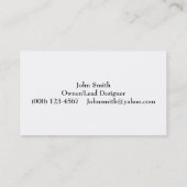 様式化された木 名刺 (裏面)