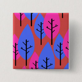 様式化された木 缶バッジ