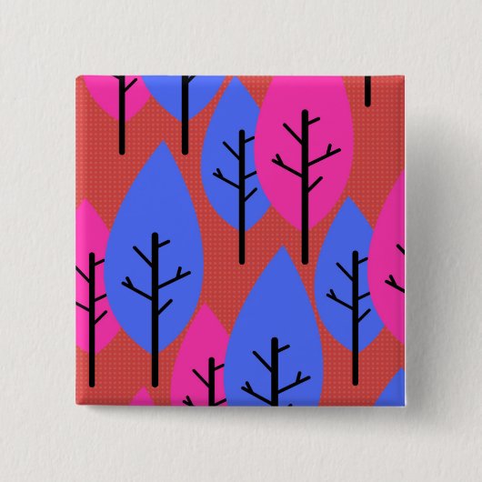 様式化された木 缶バッジ (正面)