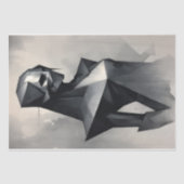 様式化された未来的なメタリック女性 薄葉紙 (正面)