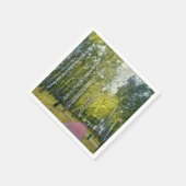 様式化された樺の木絵を描ツリーズペーパーナプキン スタンダードカクテルナプキン (角)