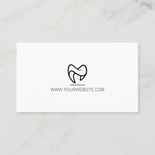 様式化された歯科用ロゴ 名刺 (裏面)