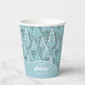 様式化された沿岸クリスマスツリーパターン#6 ID1009 紙コップ (正面)