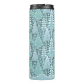 様式化された沿岸クリスマスツリーパターン#6b ID1009 タンブラー (裏面)