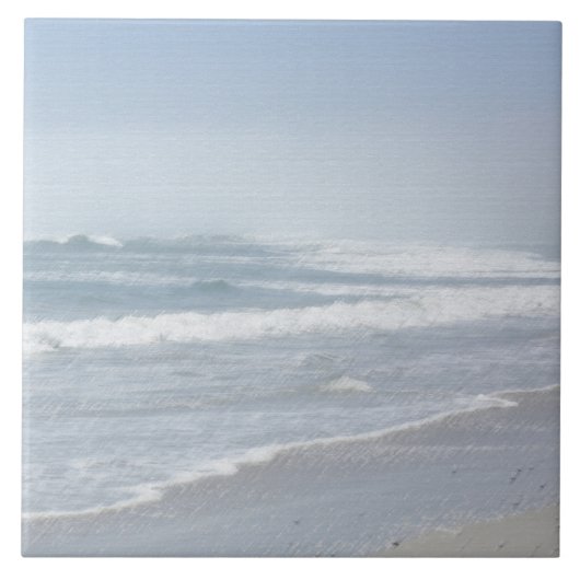 様式化された海の海自然嵐 タイル (正面)