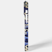 様式化された海ウェーブネイビーブルーとアイボリー Case-Mate iPhoneケース (裏面 / 左)