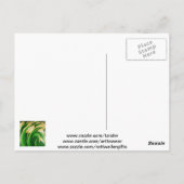 様式化された照明用イエローチューリップ ポストカード (裏面)