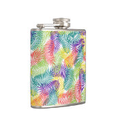 様式化された熱帯のヤシの葉のパタカラフルーン フラスク (右)