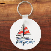 様式化された熱帯帆船 キーホルダー (正面)