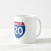 様式化された状態間サイン | 2020年クラス コーヒーマグカップ (正面右)