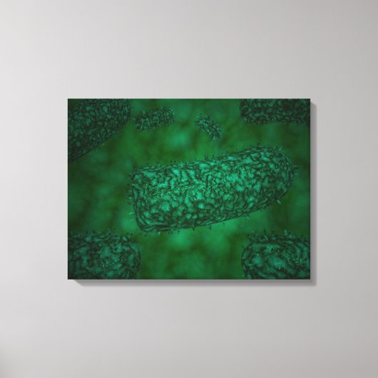 様式化された狂犬病ウイルス粒子1 キャンバスプリント (正面)