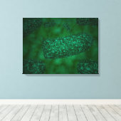 様式化された狂犬病ウイルス粒子1 キャンバスプリント (インサイチュ (ウッドフロア))