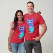 様式化された猫友人 Tシャツ (ユニセックス)