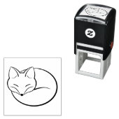 様式化された睡眠キツネ セルフインキングスタンプ (インサイチュ)