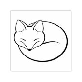 様式化された睡眠キツネ セルフインキングスタンプ (デザイン)