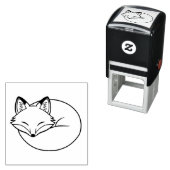 様式化された睡眠キツネ セルフインキングスタンプ (インサイチュ)