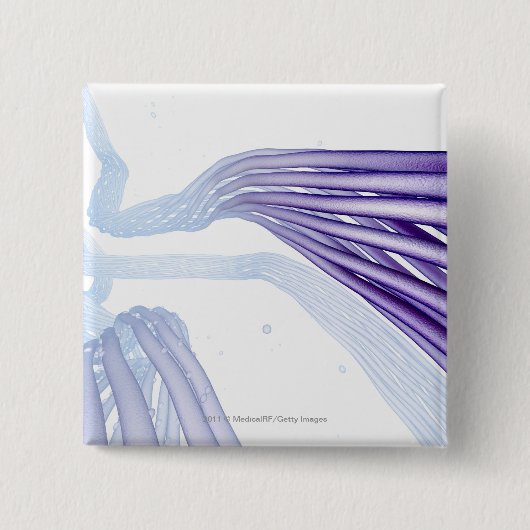 様式化された神経線維 缶バッジ (正面)