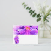 様式化された紫の蘭の名前の座席表 プレイスカード (スタンド正面)