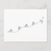 様式化された自転車乗りデザイン ポストカード (正面)