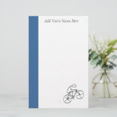 様式化された自転車乗りデザイン 便箋 (スタンド正面)