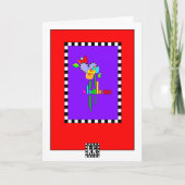 様式化された花のシャロムグリーティングカード カード (正面)