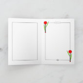 様式化された花のシャロムグリーティングカード カード (内部)