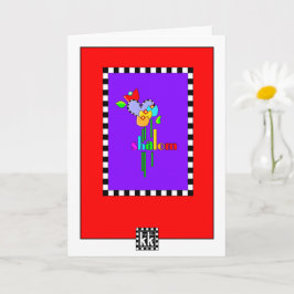 様式化された花のシャロムグリーティングカード カード