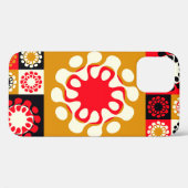 様式化された花を持つアジアのスタイルの民族モザイク Case-Mate iPhoneケース (裏面 (横))